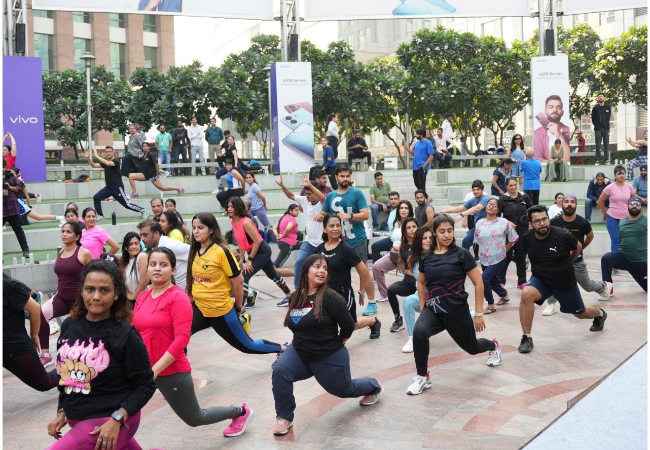 fitness enthusiast at gym event