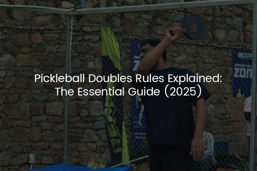 playing pickleball doubles