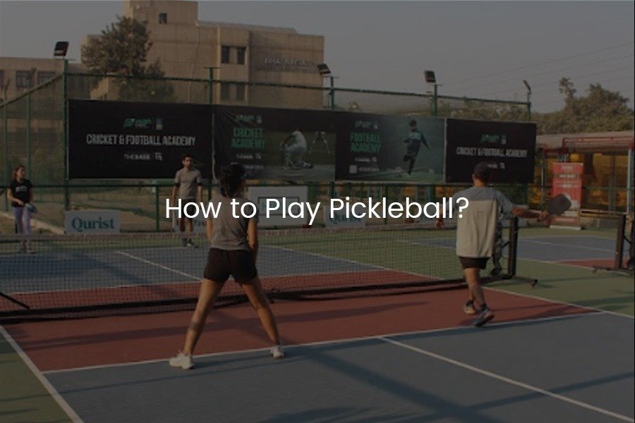 playing pickleball